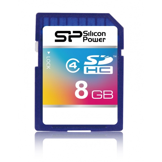 8GB Silicon Power Secure Digital SDHC CL4 Memory Card Image