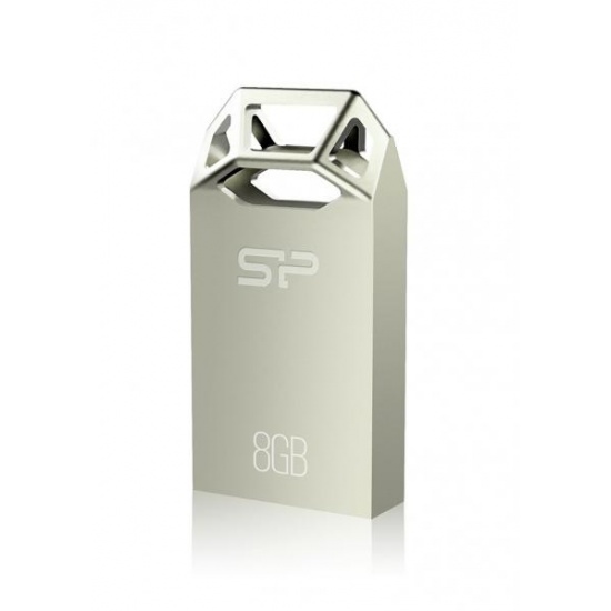 8GB Silicon Power Touch T50 Zinc-Alloy Compact USB Flash Drive Champagne Edition Image