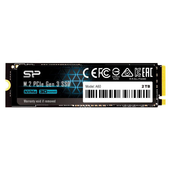 2TB Silicon Power P34A60 NVMe M.2 PCIe Gen3x4 2280 SSD Solid State Drive Image
