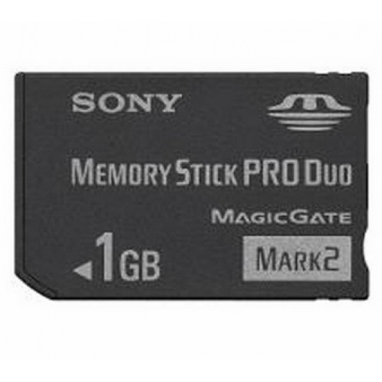 1GB Sony Memory Stick PRO Duo Mark2 w/ MS PRO adapter Image