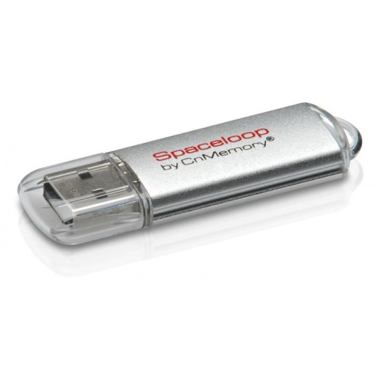 32GB Spaceloop USB2.0 Flash Drive Silver Metal Image