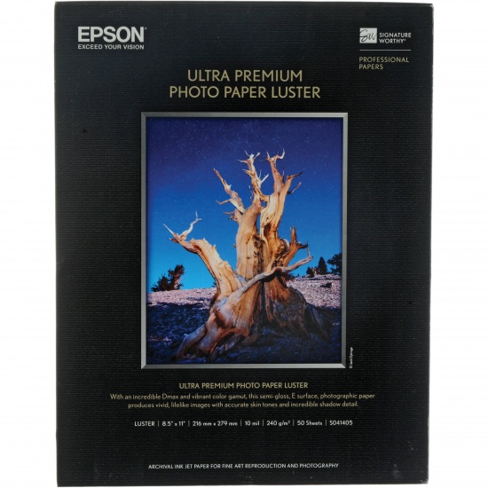 Epson Luster Ultra Premium 8.5x11 Paper - 50 Sheet Image