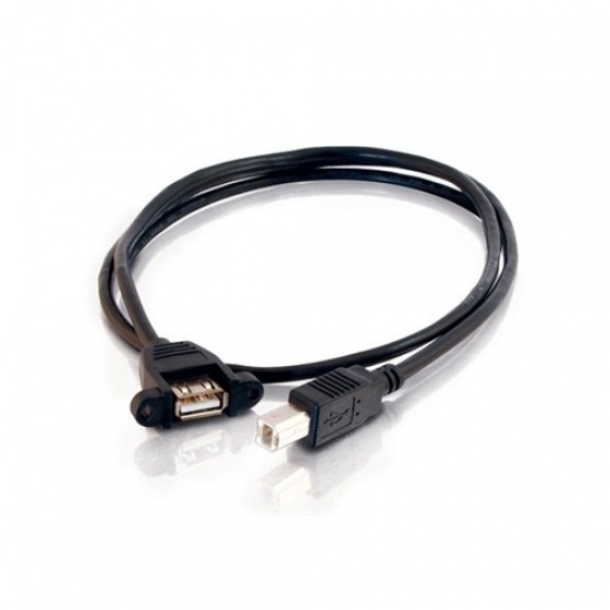 C2G 1FT USB Type-A Female to Type-B Male Cable - Black Image