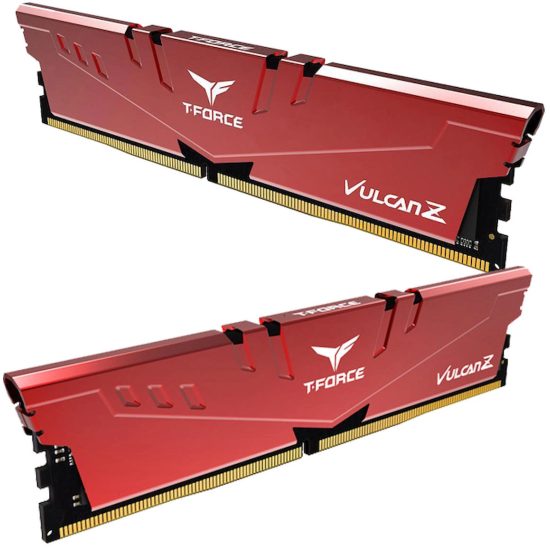 16GB Team Group T-Force Vulcan Z DDR4 3600MHz CL18 Dual Channel Memory Kit (2x8GB) - Red Image