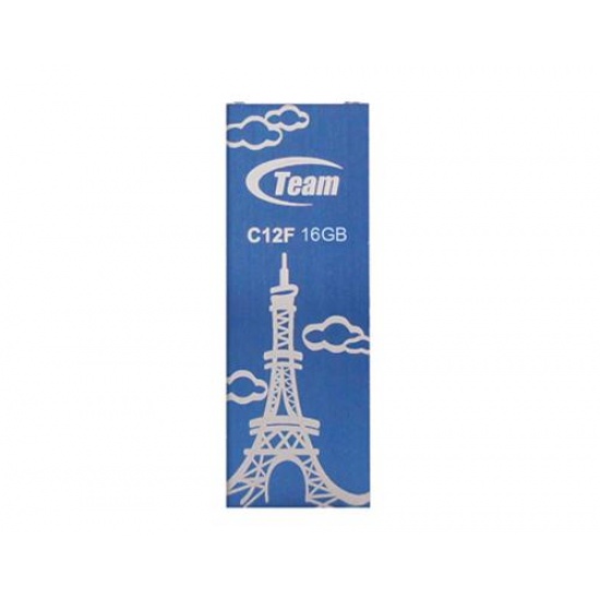 16GB Team C12F Bookmark USB2.0 Flash Drive (Eiffel Tower) Blue Image