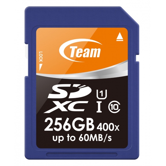 256GB Team UHS-I SDXC CL10 Memory Card - Read Speed up to 60MB/sec Image