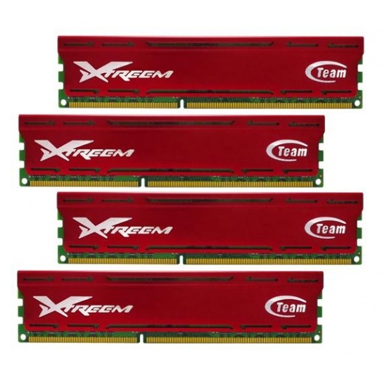 16GB Team Vulcan DDR3 PC3-12800 1600MHz Quad channel kit 4x4GB (9-9-9-24) TLD316G1600HC9QC01 Image