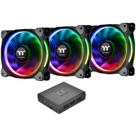 Thermaltake Riing Plus 14 RGB 140mm Computer Case Fans - Triple Pack Image