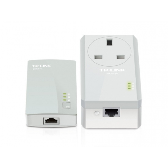 TP-Link Powerline AV500 Passthrough Starter Kit Homeplug AV - UK 3-pin Plug Image