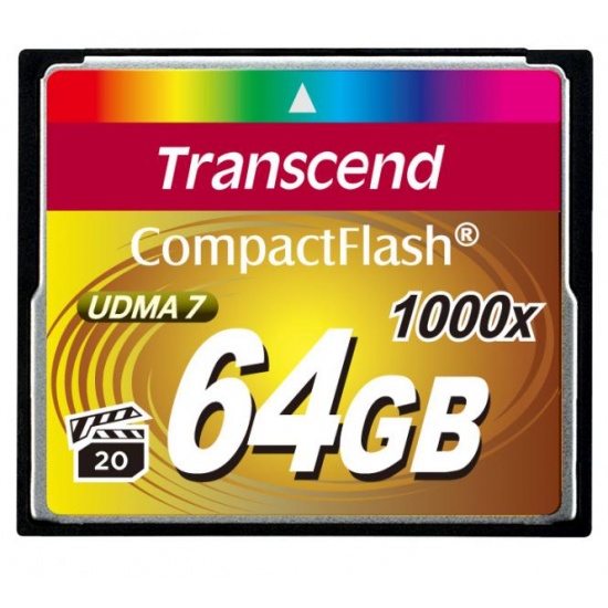 64GB Transcend Ultimate 1000x CompactFlash Memory Card UDMA 7 Image