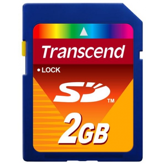 2GB Transcend SD Secure Digital Memory Card Image