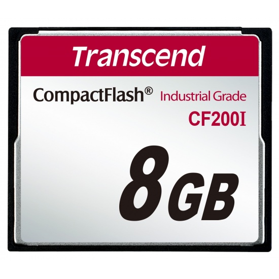 8GB Transcend Industrial Grade CF200I 200X CompactFlash (SLC) Image