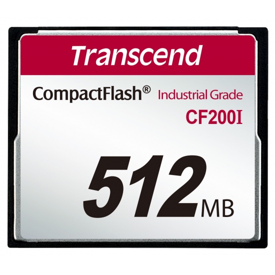 512MB Transcend Industrial Grade CF200I 200X CompactFlash (SLC) Image