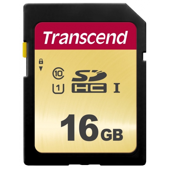 16GB Transcend 500S SDHC UHS-I SD Memory Card CL10 95MB/sec MLC Flash Image