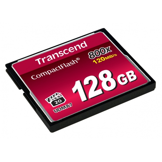 128GB Transcend 800X CompactFlash Memory Card 120MB/sec Image
