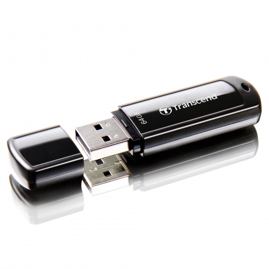 64GB Transcend JetFlash 700 USB3.1 Flash Drive Black Image