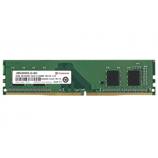 8GB Transcend DDR4 3200Mhz PC4-25600 CL22 1.2V Memory Module Image