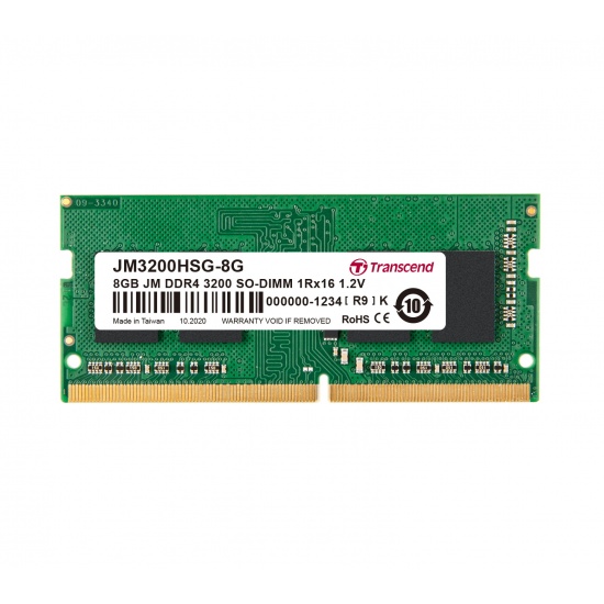 8GB Transcend JetRam DDR4 3200Mhz PC4-25600 CL22 SO-DIMM Laptop Module 260 Pins Image