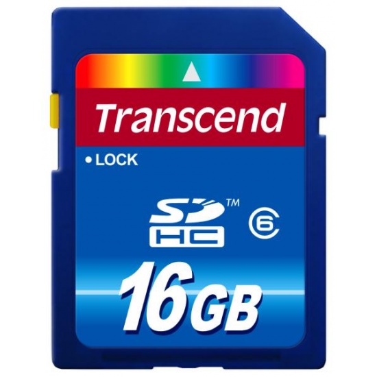 16GB Transcend SDHC CL6 Secure Digital card Image