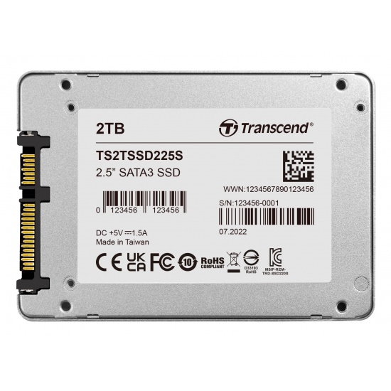 2TB Transcend SSD225S SATA 6Gb/s 2.5-inch SSD Solid State Disk Image