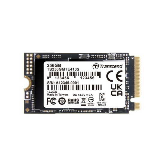 256GB Transcend 410S NVMe PCIe 4.0 M.2 2242 Gen4 x4 Internal SSD Image