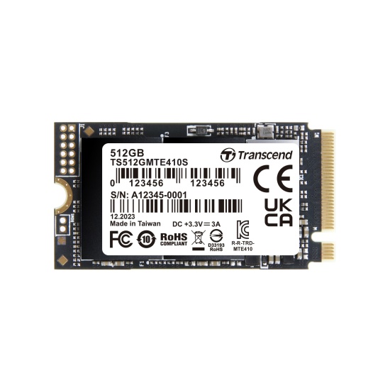 512GB Transcend 410S NVMe PCIe 4.0 M.2 2242 Gen4 x4 Internal SSD Image