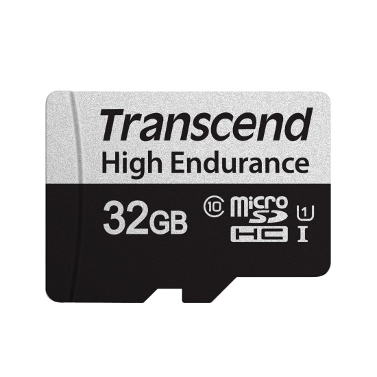 32GB Transcend High Endurance 350V microSDXC Memory Card CL10 UHS-I for Dashcams and Surveillance Image