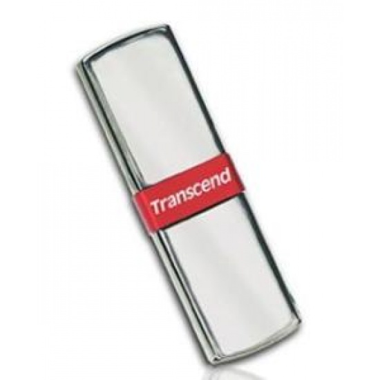 2GB Transcend JetFlash 185 Series USB2.0 Zinc Alloy Drive (Silver/Red) Image