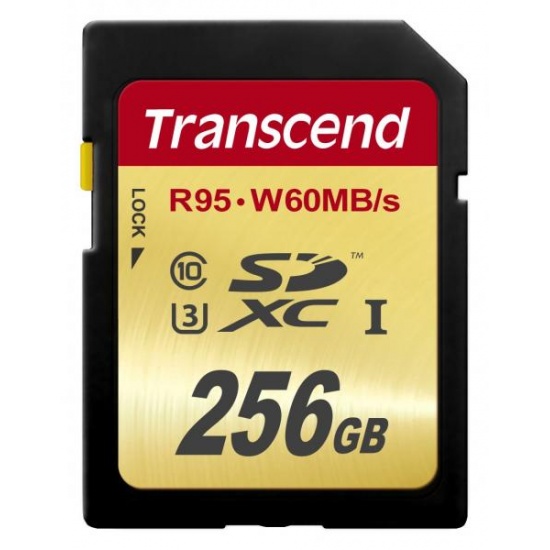 256GB Transcend Ultimate SDXC UHS-I U3 High-Speed Memory Card (95MB/sec read - 60MB/sec write) Image