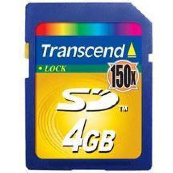4Gb Transcend 150x Hi-Speed Secure Digital card Image