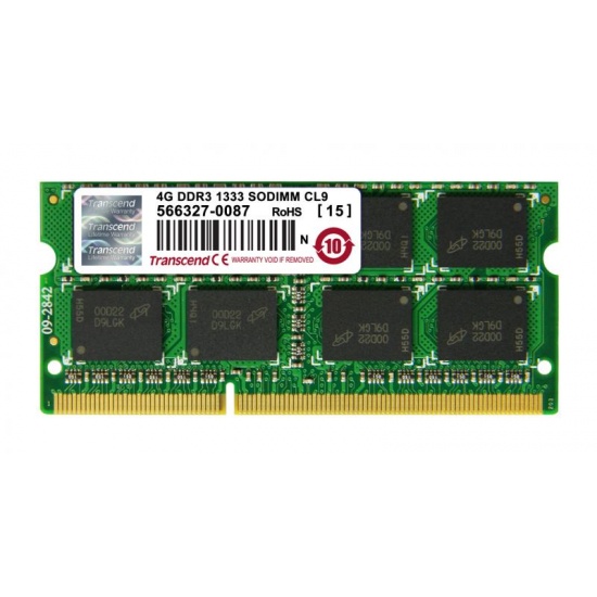 4GB Transcend JetRAM DDR3 1333MHz SO-DIMM PC3-10666 CL9 laptop memory module Image