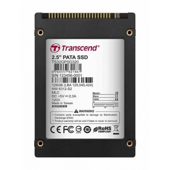 32GB Transcend 2.5-inch IDE Internal SSD Solid State Disk (MLC Flash) Image