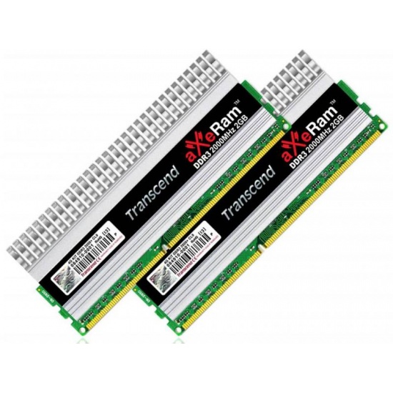 4GB Transcend aXeRam DDR3 2000MHz PC3-16000 CL9 Dual Channel kit (9-11-9-24) Image
