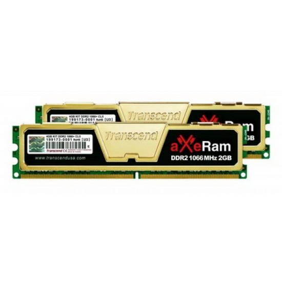 4GB Transcend aXeRam DDR2-1066+ PC2-8500 (5-5-5-15) Dual Channel kit Image