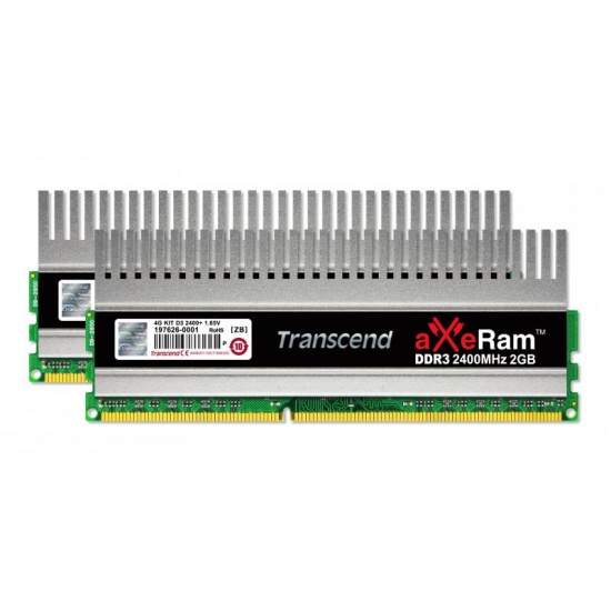 4GB Transcend aXeRam DDR3 2400MHz PC3-19200 CL11 Dual Channel kit (11-12-11-29) Image