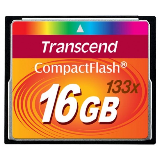 16GB Transcend 133x Speed CompactFlash Memory Card (MLC Flash) Image
