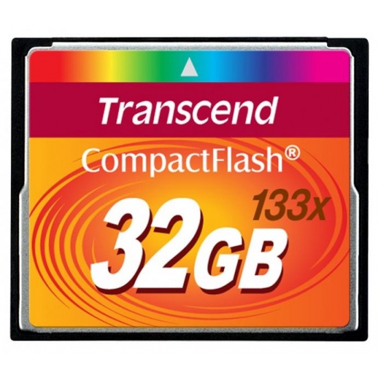 32GB Transcend CompactFlash 133x Speed Flash Memory Card Image