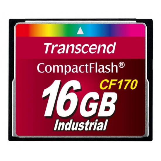16GB Transcend CF 170X Speed Industrial CompactFlash Memory Card Image