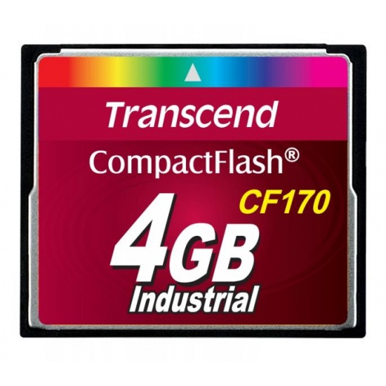 4GB Transcend CF 170X Speed Industrial CompactFlash Memory Card Image