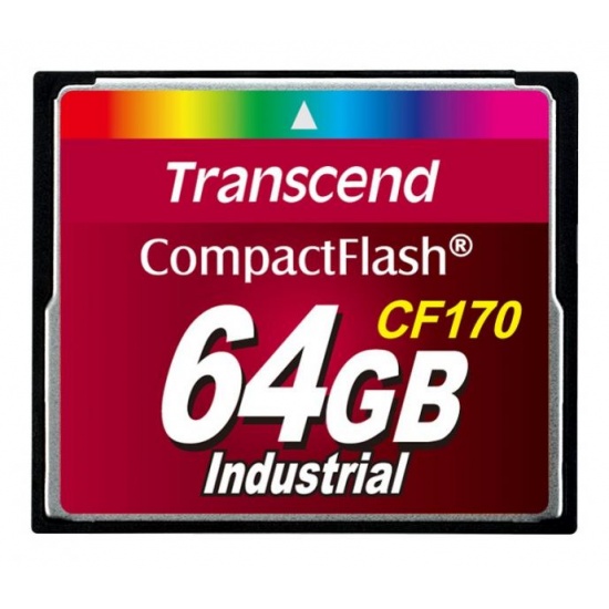 64GB Transcend CF 170X Speed Industrial CompactFlash Memory Card Image