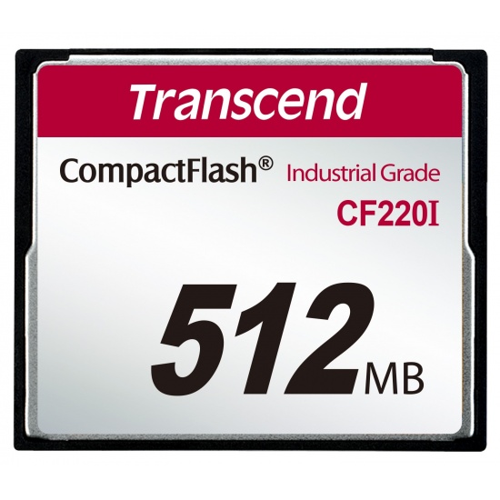 512MB Transcend Industrial Temperature Range CF220I 220X Ultra CompactFlash (SLC) Image