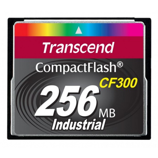 256MB Transcend CF 300X Speed SLC Industrial CompactFlash Memory Card Image