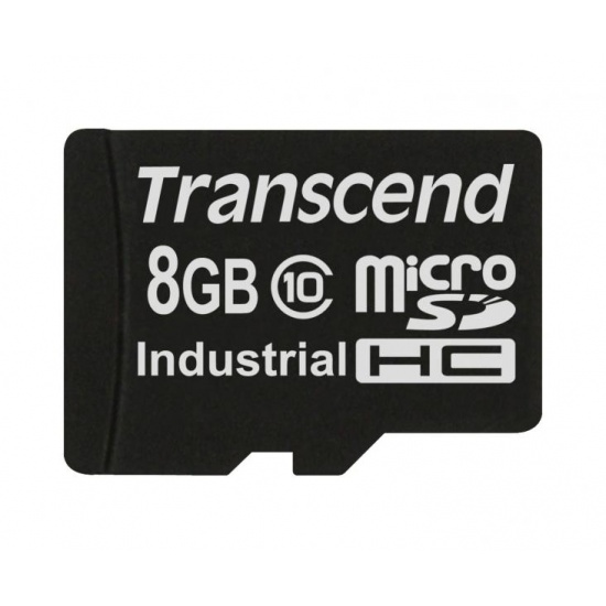 8GB Transcend Industrial Grade microSDHC CL10 memory card Image