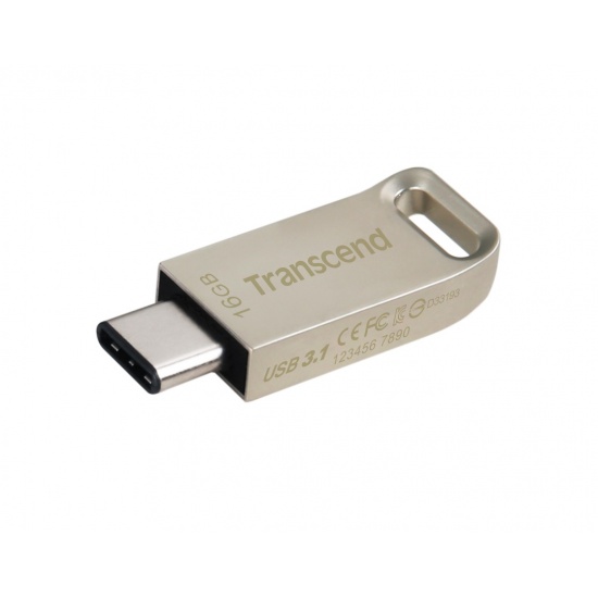 16GB Transcend JetFlash 850 USB3.1 Type-C USB Flash Drive Silver Image