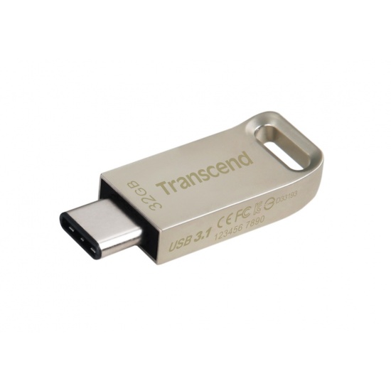 32GB Transcend JetFlash 850 USB3.1 Type-C USB Flash Drive Silver Image