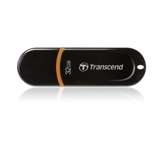 32GB Transcend JetFlash 300 USB2.0 Flash Drive - Black/Orange Image