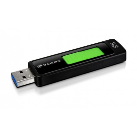 16GB Transcend JetFlash 760 Super Speed USB3.0 Flash Drive (Black/Green) Image