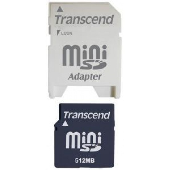 512Mb Transcend miniSD 80x Secure Digital card Image