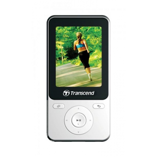 8GB Transcend MP710 Digital Music Player w/ FM Radio, G-Sensor Step Counter - White Edition Image
