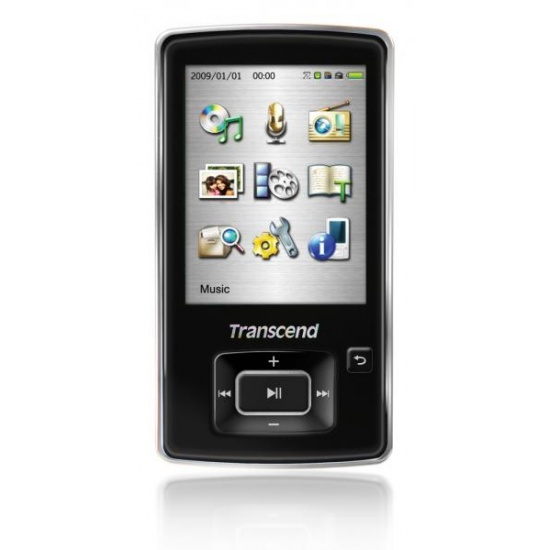 8GB Transcend MP870 Digital Music Player w/ FM Radio, Voice Recorder, microSD slot - black Image